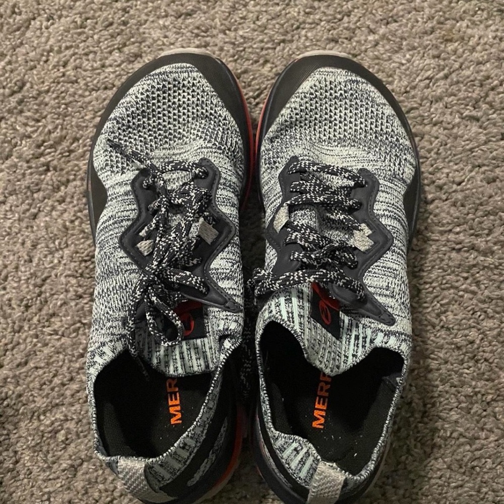 Merrell women Grey Knit Athletic Sneakers